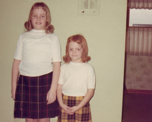 Nancy (right) and her Sister.