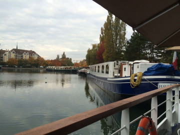 Parked barges