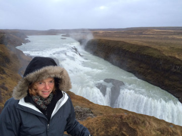 Nancy Dorrans looking cold!